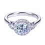 Style ER7482W44JJ
14K White Gold Contemporary Halo Engagement Ring